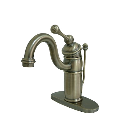 Kingston Brass Victorian Bathroom Faucet W/ Pop-Up Drain, Antique Brass KB1403BL